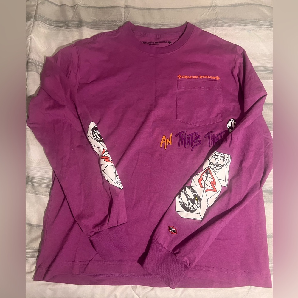 Purple Graphic Long Sleeve Shirt